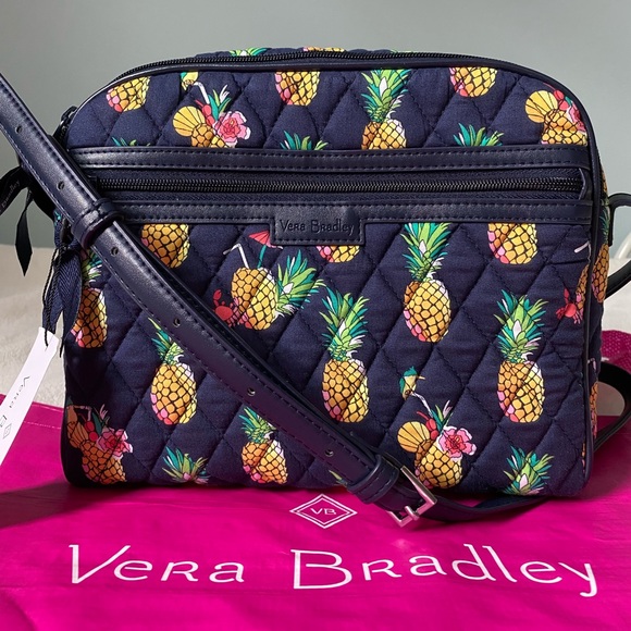 Vera Bradley Trimmed Crossbody - pinaple - Picture 1 of 13